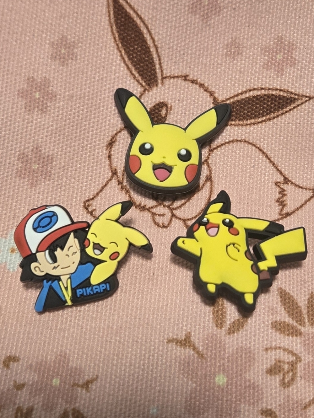 Pikachu & Ash Pokémon Croc Charms Jibbitz Accessories 3-Piece Set